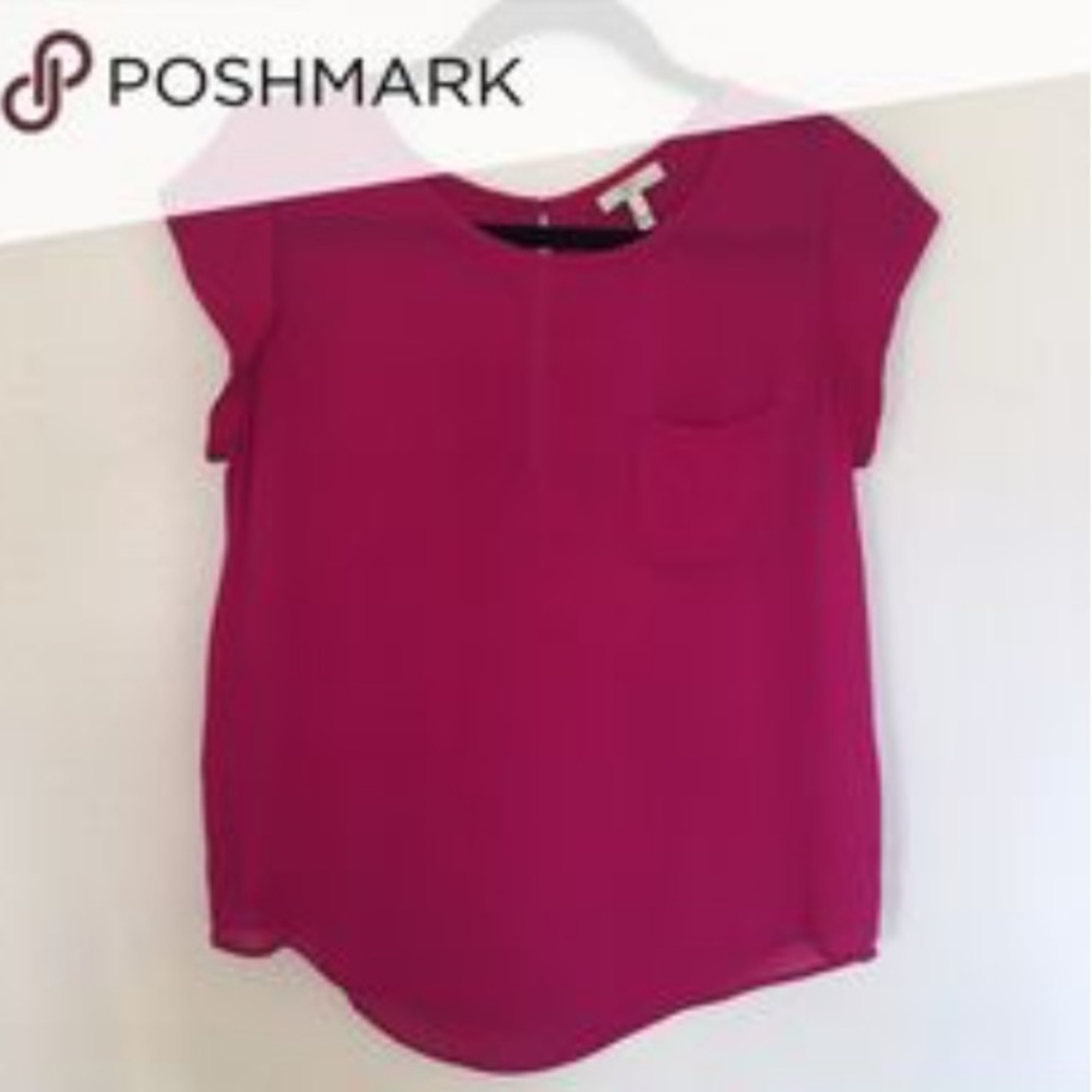 Hot pink sheet Joie short sleeve